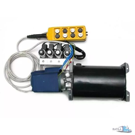 Elektrinis hidraulinis siurblys 24V - 8 funkcijos (4 dvigubo veikimo pavaros)